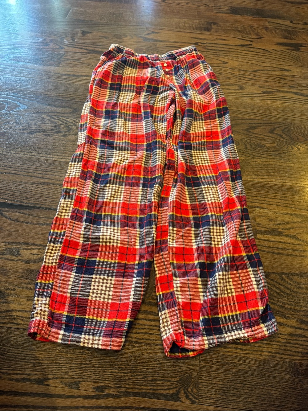 aerie Red Navy Plaid Flannel Pajama Pants